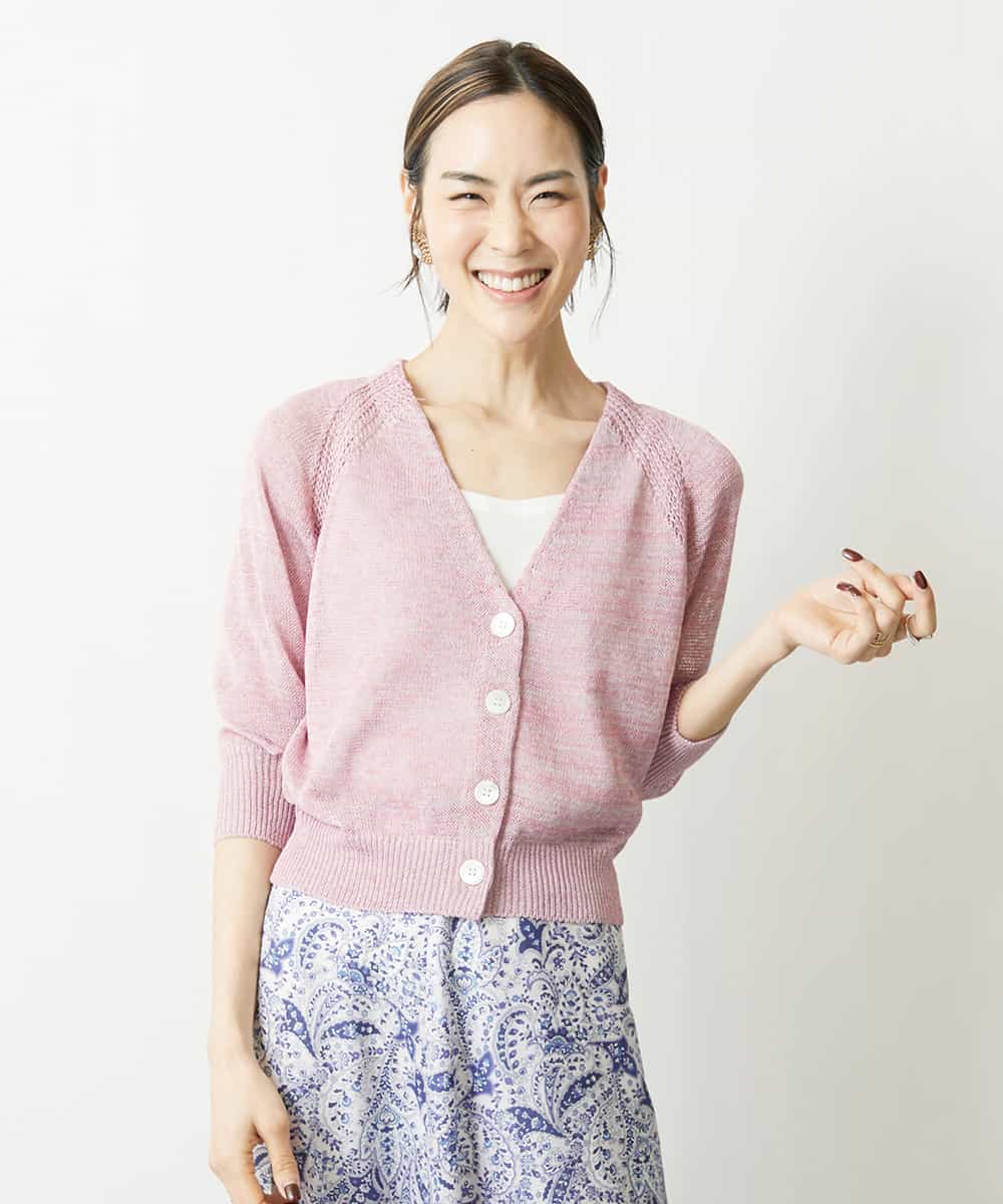 ドラマ着用 麻混ショート丈カーディガン 品番 Itkw Michel Klein ミッシェルクラン のレディースファッション通販 Shoplist ショップリスト