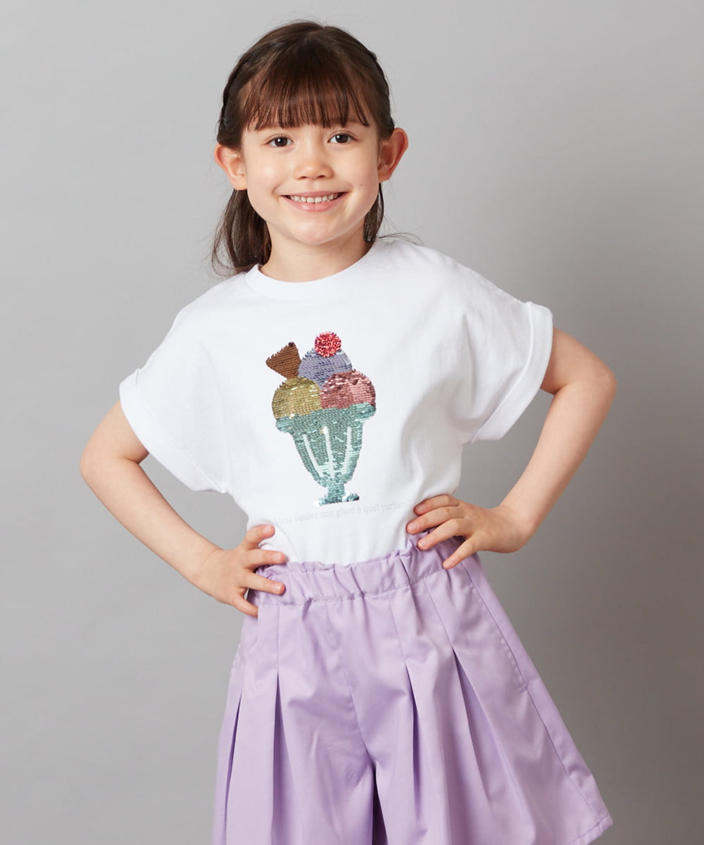 160]スパンコールＴシャツ [品番：ITKW0016568]｜a.v.v【KIDS】（アーヴェヴェ）のキッズファッション通販｜SHOPLIST（ショップリスト）