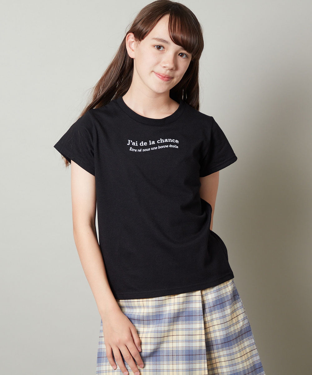 140-150]ロゴ刺繍Tシャツ[品番：ITKW0011583]｜a.v.v【KIDS  
