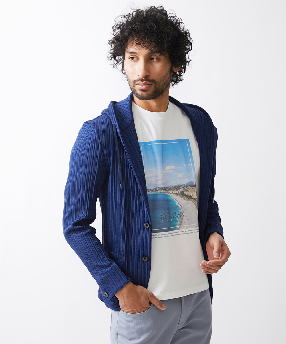 プリーツパーカージャケット[品番：ITKW0016936]｜MICHEL KLEIN HOMME 