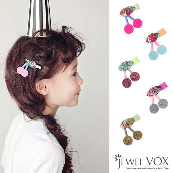 キッズ用 チェリーモチーフ グリッター加工 ミニヘアクリップ 品番 Vx Jewel Vox ジュエルボックス のレディースファッション通販 Shoplist ショップリスト