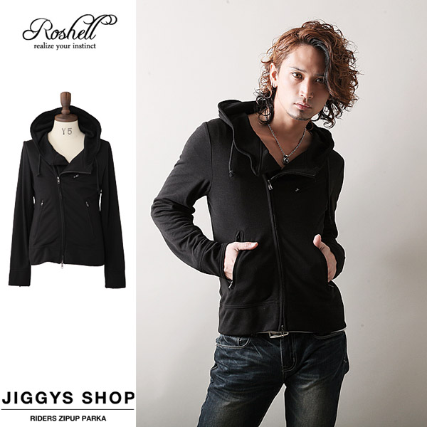 ◆Roshell ライダースジップアップパーカー◆お兄系 Men[品番：JG000005233]｜JIGGYS  SHOP（ジギーズショップ）のメンズファッション通販｜SHOPLIST（ショップリスト）