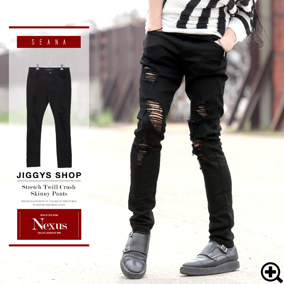 Seana ストレッチツイルクラッシュスキニーパンツ スキニー デニム 品番 Jg Jiggys Shop ジギーズショップ の メンズファッション通販 毎日送料無料 Shoplist ショップリスト