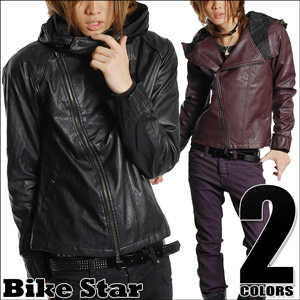 bike コレクション star puレザーライダースジャケット