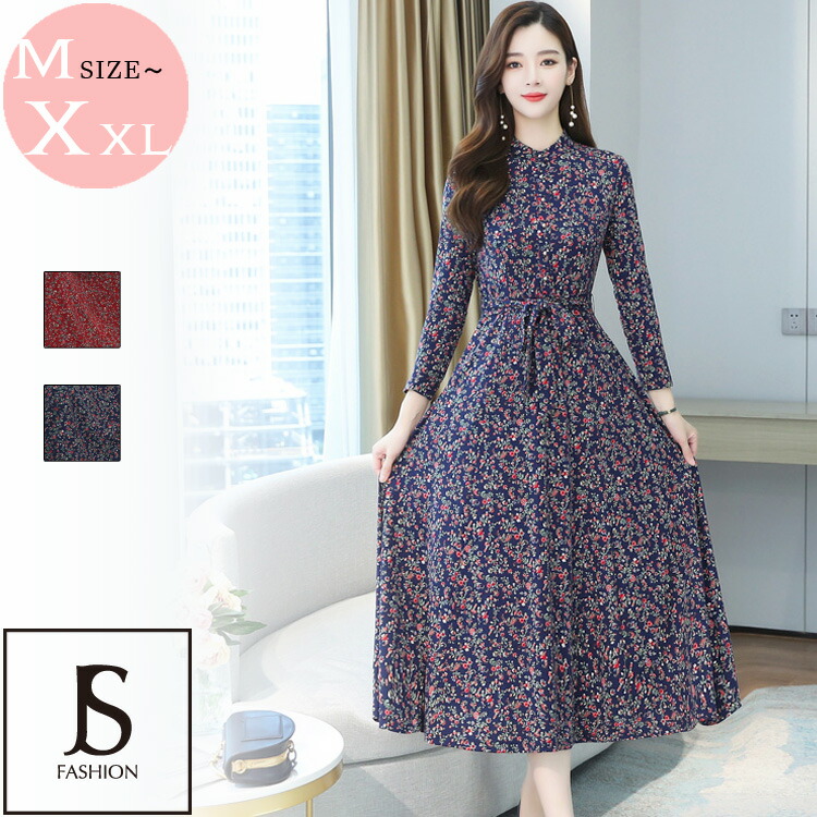 小花柄 ワンピース 全2色[品番：JSFW0010607]｜JS  FASHION（ジェーエスファッション）のレディースファッション通販｜SHOPLIST（ショップリスト）