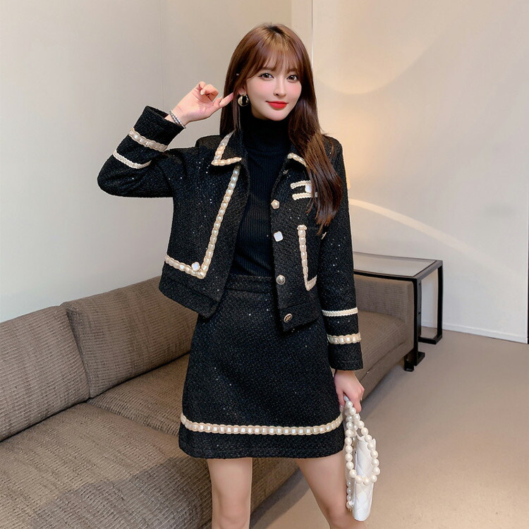 ツイード風 セットアップ 上下セット[品番：JSFW0011824]｜JS  FASHION（ジェーエスファッション）のレディースファッション通販｜SHOPLIST（ショップリスト）