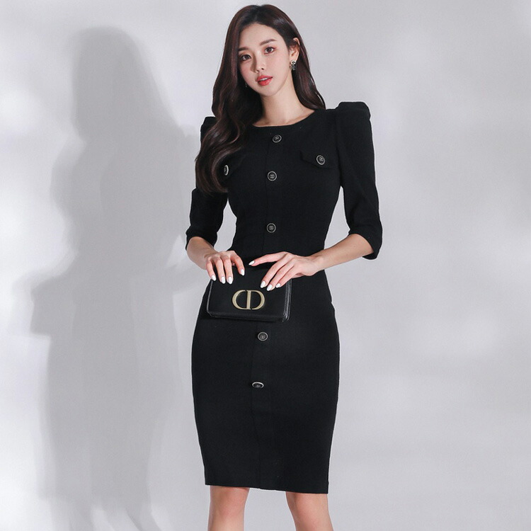 ワンピース タイトワンピ 7分袖[品番：JSFW0012268]｜JS  FASHION（ジェーエスファッション）のレディースファッション通販｜SHOPLIST（ショップリスト）
