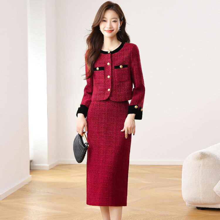 セットアップ 上下セット ツイード風ジャケット[品番：JSFW0014439]｜JS  FASHION（ジェーエスファッション）のレディースファッション通販｜SHOPLIST（ショップリスト）