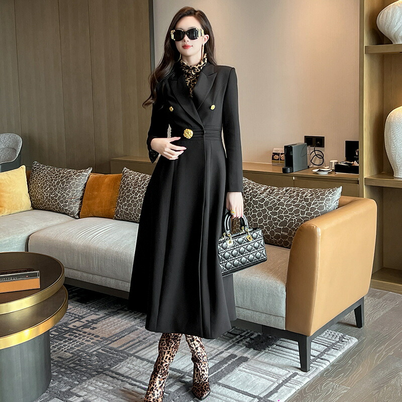 ロングコート ハイウェスト ゴールドボタン[品番：JSFW0014649]｜JS  FASHION（ジェーエスファッション）のレディースファッション通販｜SHOPLIST（ショップリスト）