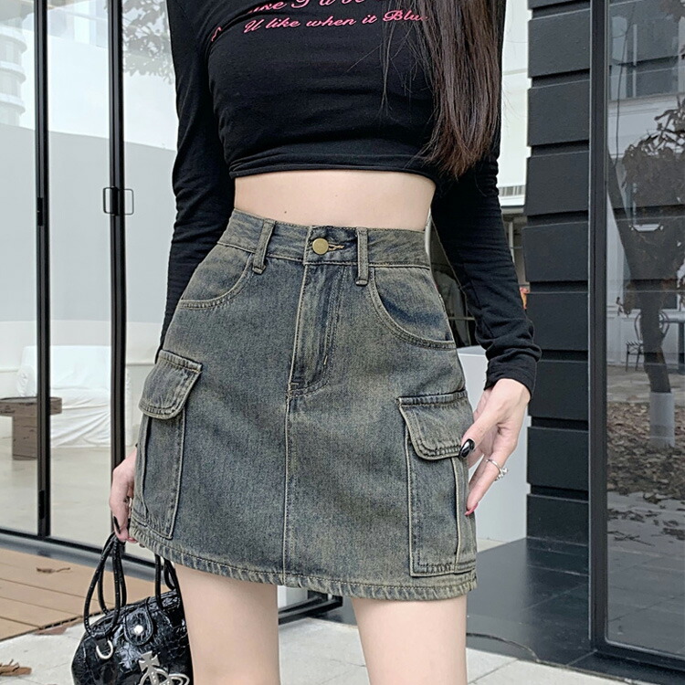 デニムスカート カーゴスカート ミニスカート[品番：JSFW0012888]｜JS  FASHION（ジェーエスファッション）のレディースファッション通販｜SHOPLIST（ショップリスト）