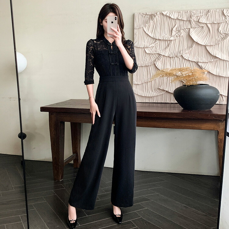 パンツドレス チャイナ風 レース[品番：JSFW0013114]｜JS  FASHION（ジェーエスファッション）のレディースファッション通販｜SHOPLIST（ショップリスト）