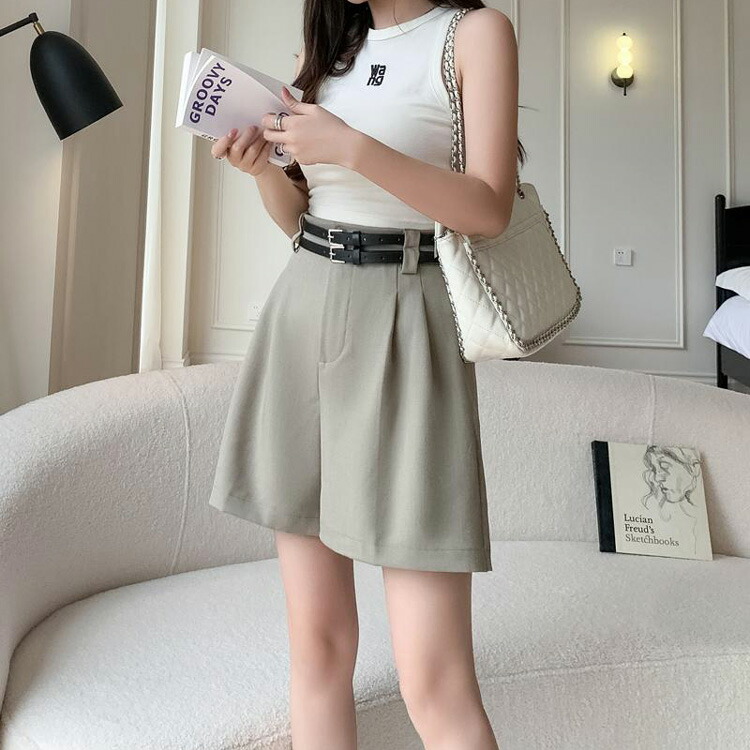 ショートパンツ 全2色 ダブルベルト[品番：JSFW0013361]｜JS  FASHION（ジェーエスファッション）のレディースファッション通販｜SHOPLIST（ショップリスト）