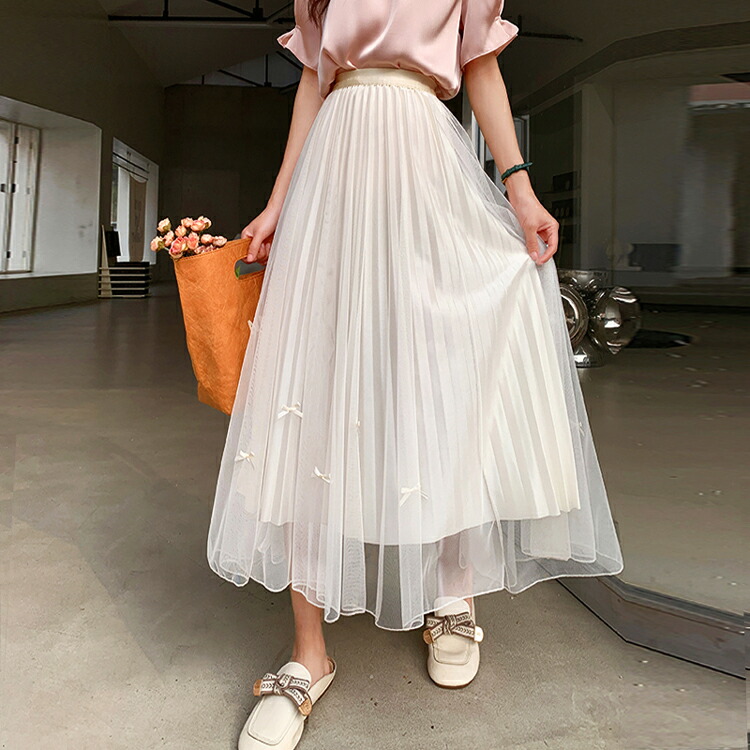 リボン ロングスカート 全3色[品番：JSFW0013961]｜JS  FASHION（ジェーエスファッション）のレディースファッション通販｜SHOPLIST（ショップリスト）
