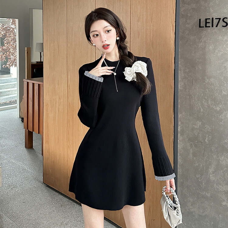 ニットワンピース ミニ丈 全2色[品番：JSFW0014283]｜JS  FASHION（ジェーエスファッション）のレディースファッション通販｜SHOPLIST（ショップリスト）