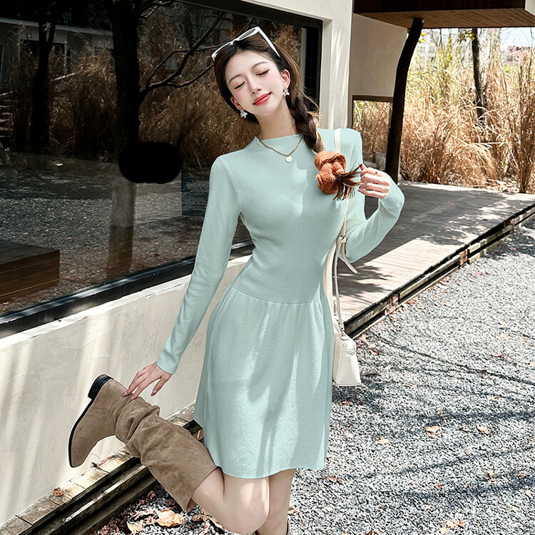 Aライン ニットワンピース 全3色[品番：JSFW0014364]｜JS  FASHION（ジェーエスファッション）のレディースファッション通販｜SHOPLIST（ショップリスト）