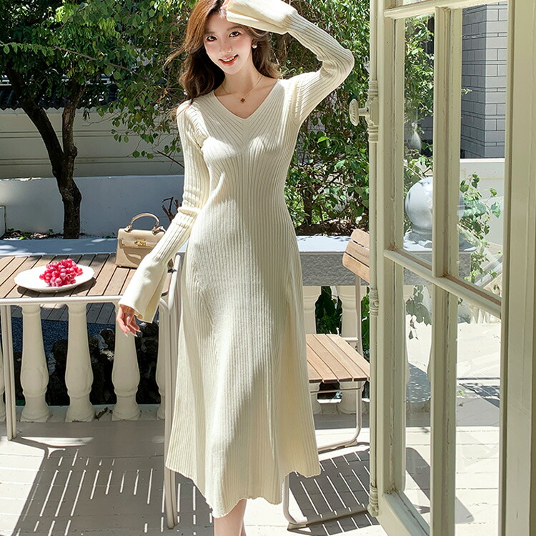 Aライン ニットワンピース 全3色[品番：JSFW0014232]｜JS  FASHION（ジェーエスファッション）のレディースファッション通販｜SHOPLIST（ショップリスト）