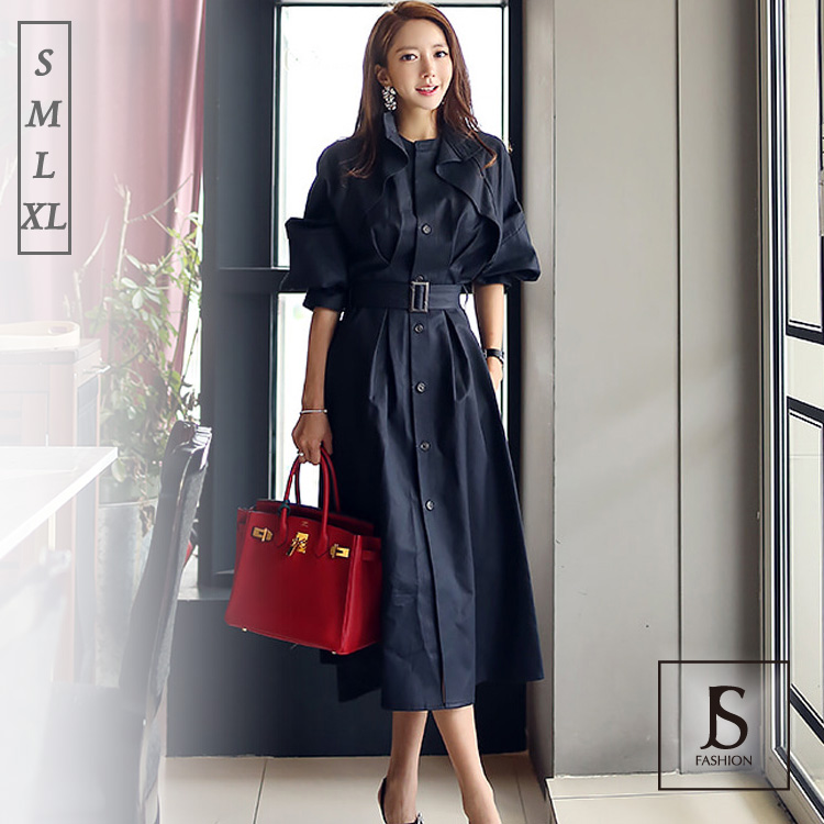 コートワンピース フロントボタン トレンチコート風 品番 jsfw0006921 js fashion ジェーエスファッション のレディースファッション通販 shoplist ショップリスト