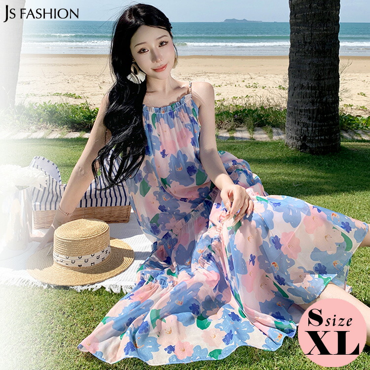 リゾートワンピ ビーチワンピ 花柄ワンピ[品番：JSFW0010408]｜JS  FASHION（ジェーエスファッション）のレディースファッション通販｜SHOPLIST（ショップリスト）