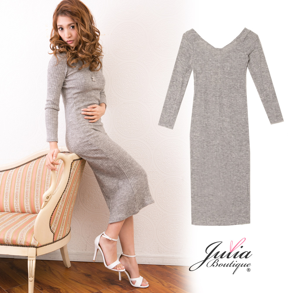 15春夏 裾ファスナー付リブニットタイトワンピース 品番 Ba Julia Boutique ジュリアブティック のレディースファッション通販 Shoplist ショップリスト