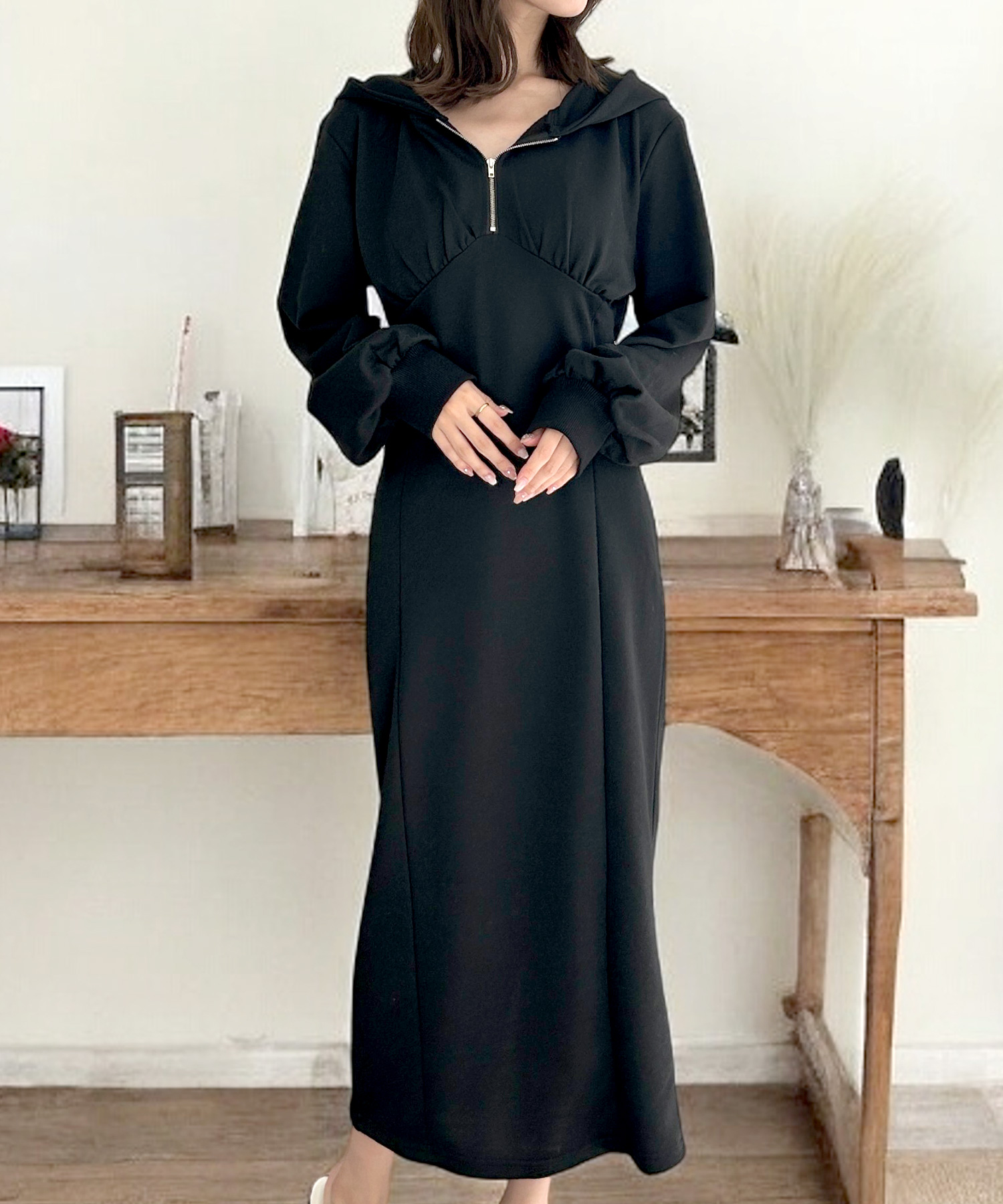 ジップアップスウェットワンピース [品番：BA000005879]｜JULIA  