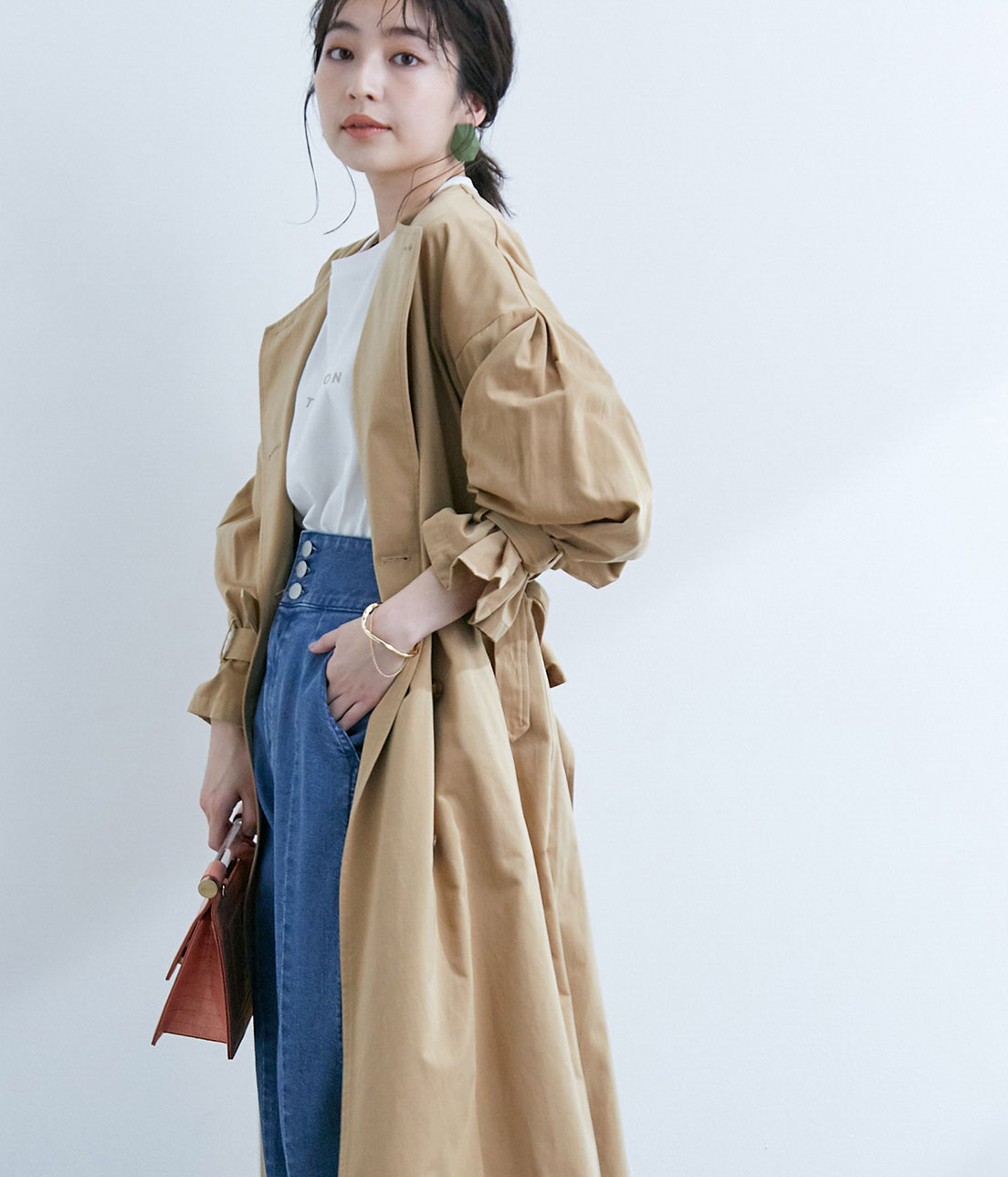 撥水 花粉ガード ノーカラー袖ボリュームコート 品番 Visw Vis ビス のレディースファッション通販 Shoplist ショップリスト