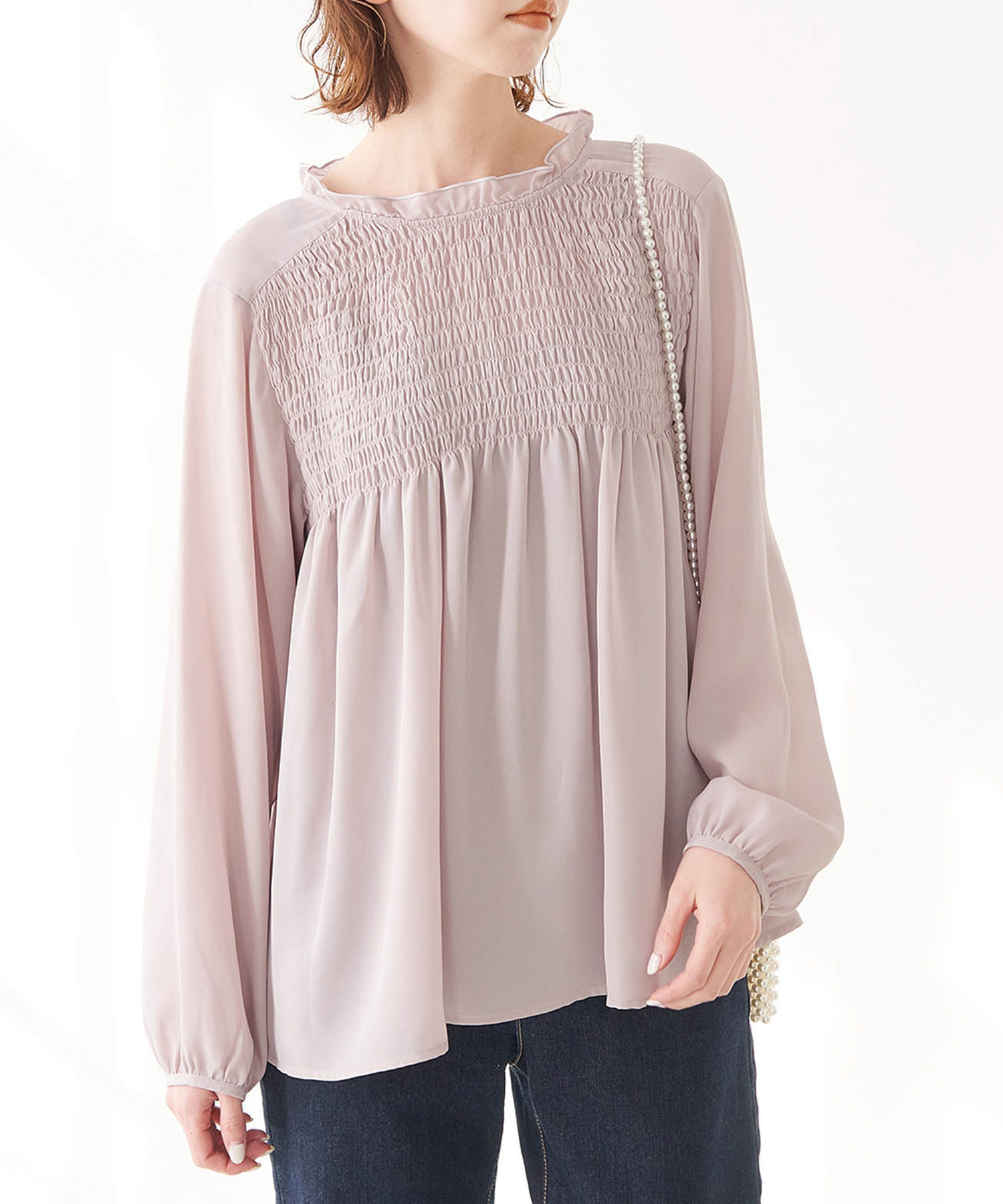 シャーリングブラウス[品番：RPCW0027386]｜ROPE' PICNIC（ロペピクニック）のレディース ファッション通販｜SHOPLIST（ショップリスト）