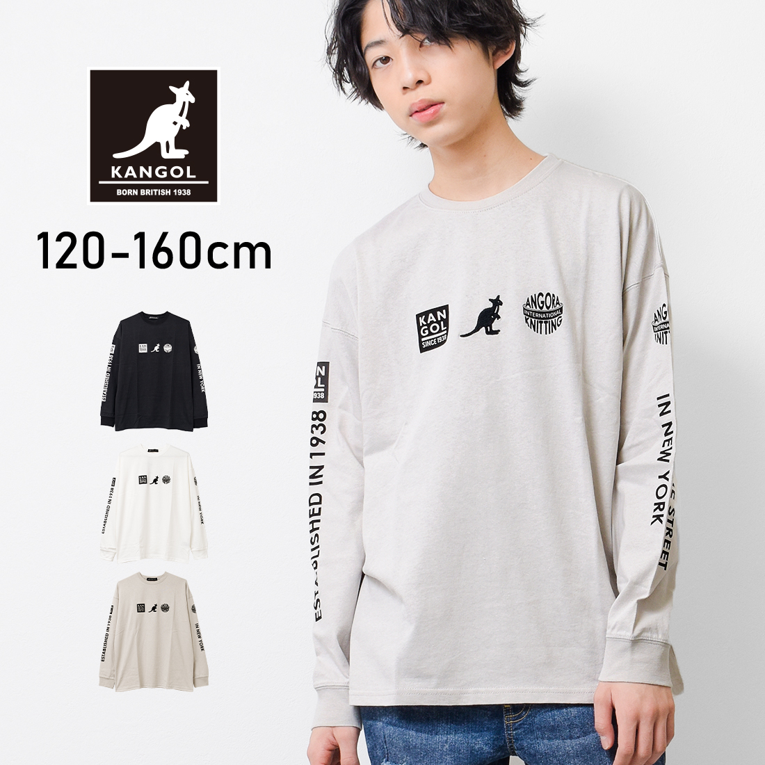 KANGOL 別注袖プリントロングTシャツ トップス[品番：SHUK0001335