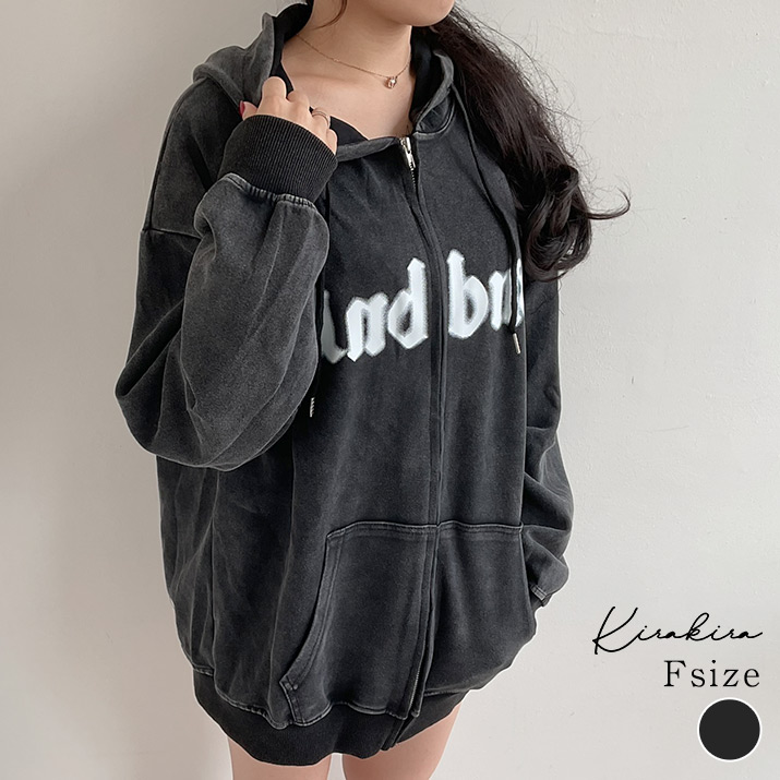 ロゴスウェットジップアップパーカー 1色 ユニセックス[品番：IK000007883]｜kirakiraShop （キラキラ ショップ）のレディースファッション通販｜SHOPLIST（ショップリスト）
