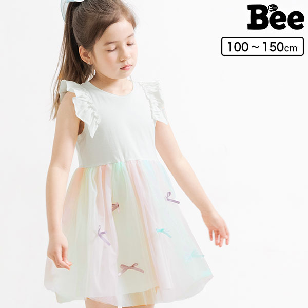 チュール切り替えワンピース 子供服 キッズ 女の子 ガール 春 夏 韓国子供服[品番：BEEK0003262]｜子供服Bee（コドモフク  ビー）のキッズファッション通販｜SHOPLIST（ショップリスト）