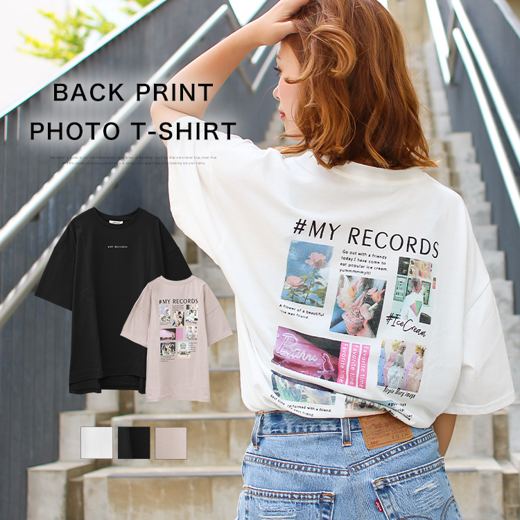 オーバーサイズバックプリントフォトTシャツ フォトプリント ビッグシルエット[品番：OD000002873]｜Social GIRL（ソーシャル  ガール）のレディースファッション通販｜SHOPLIST（ショップリスト）