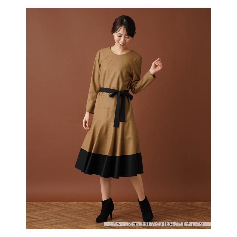 バイカラーフレアワンピース[品番：LAVW0012404]｜Leilian（レリアン  