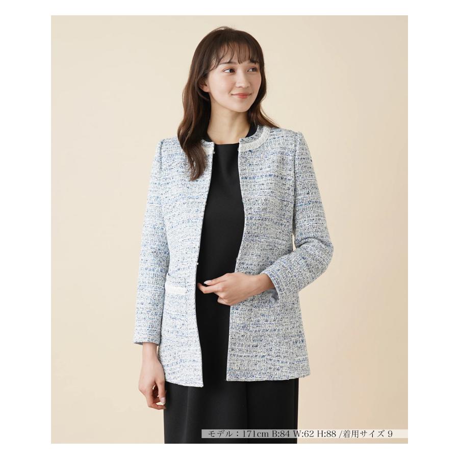 最大78％オフ！ O230 美品 Leilian ツイードジャケット ラメ 総裏 11 L 