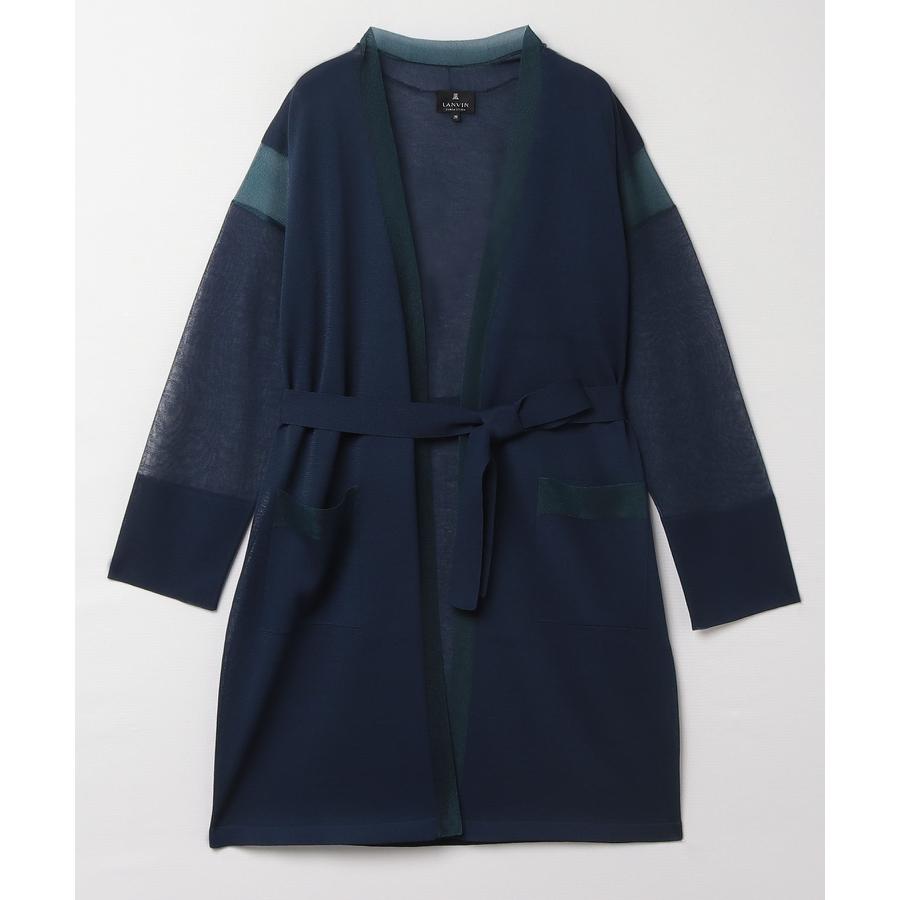 シアーブロッキングロングカーディガン[品番：LAVW0015890]｜LANVIN 