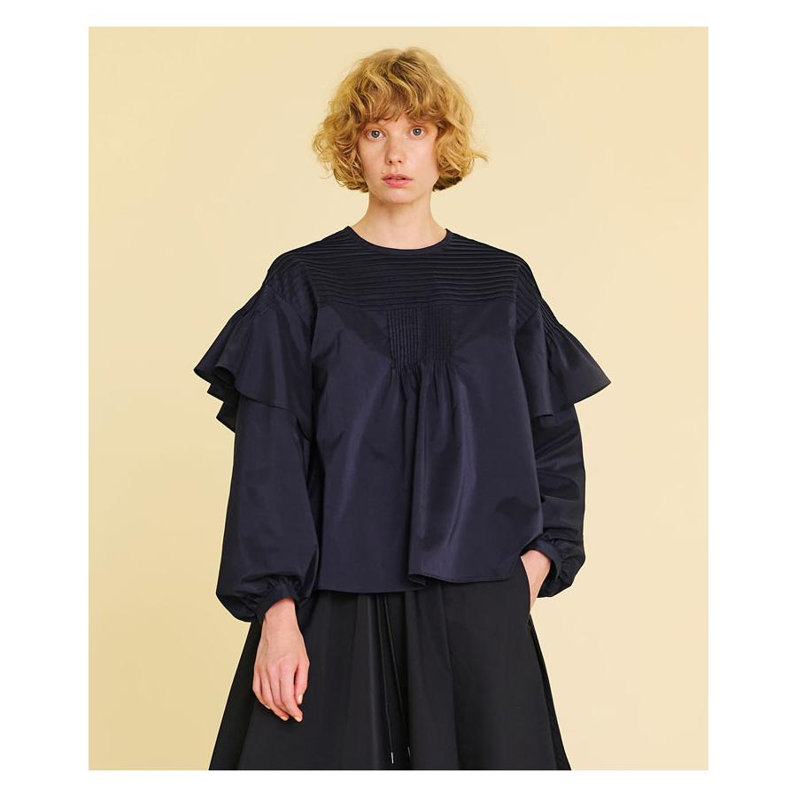 ライトタフタピンタックブラウス[品番：LAVW0006382]｜LANVIN en Bleu 