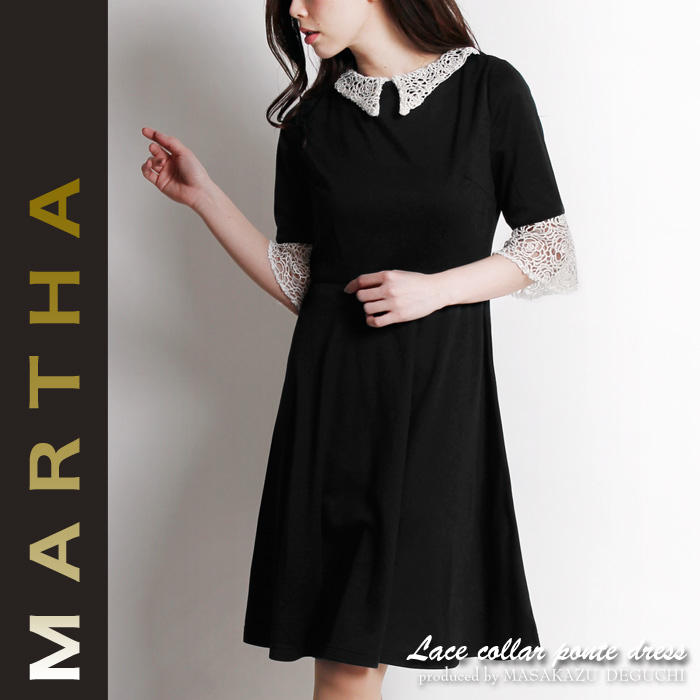 MARTHA】マーサ☆レース襟ポンチワンピース[16315][品番：LFOW0001072