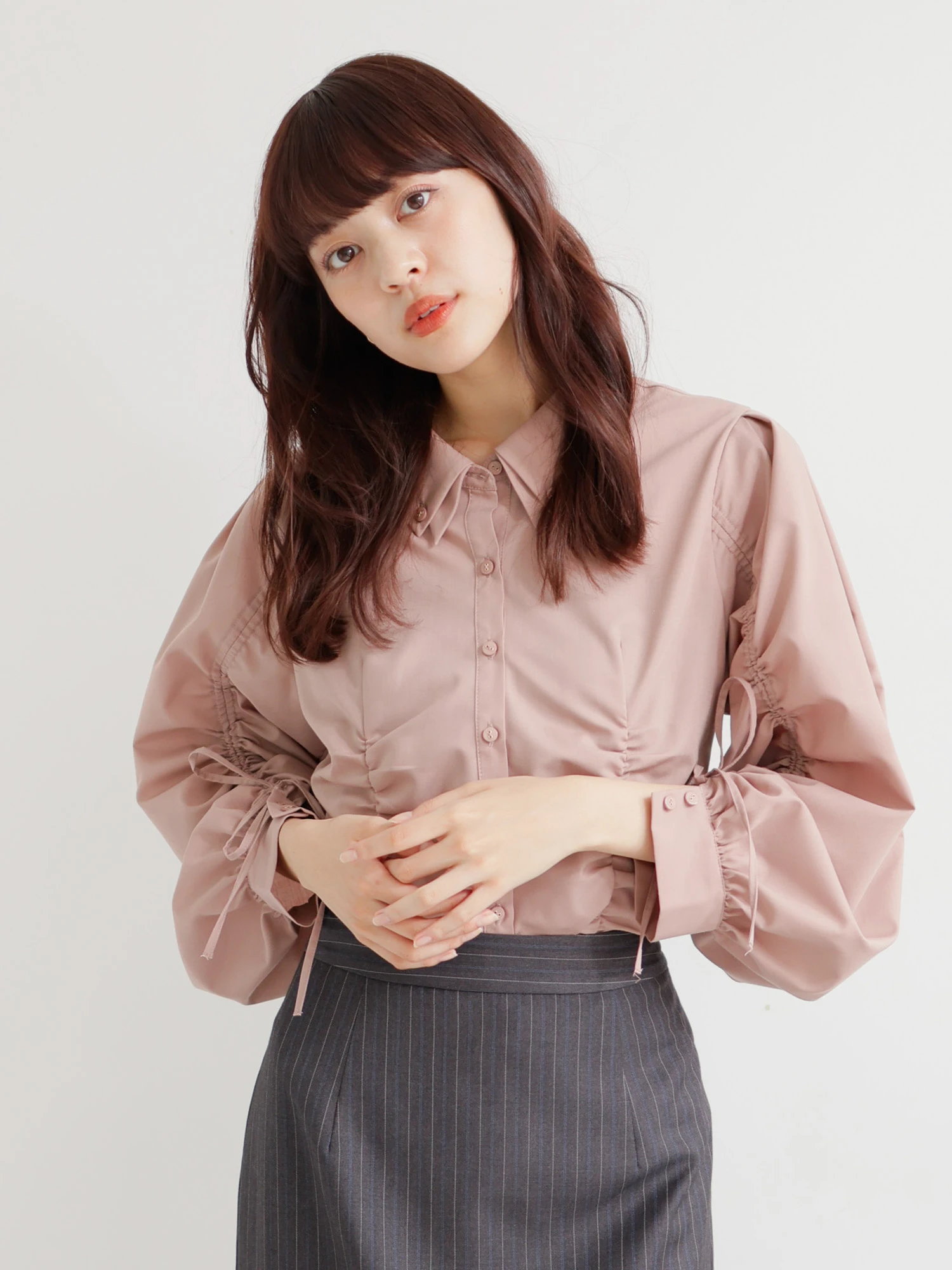 ダブルカラーシャーリングシャツ[品番：LINW0002041]｜LADYMADE 