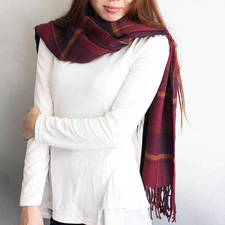 レディース用ストール マフラー チェック柄 品番 Zi Love Berry ラブベリー のレディースファッション通販 Shoplist ショップリスト