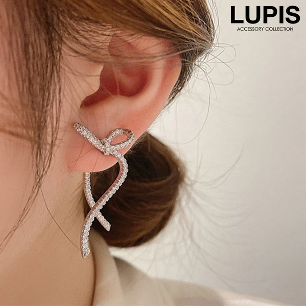 リボンバックキャッチピアス【S925ポスト】[品番：LPSA0005153]｜LUPIS