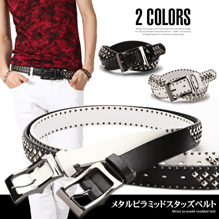ベルト メンズ スタッズピラミッドスタッズ 品番 Lu Luxstyle ラグスタイル のメンズ ファッション通販 Shoplist ショップリスト