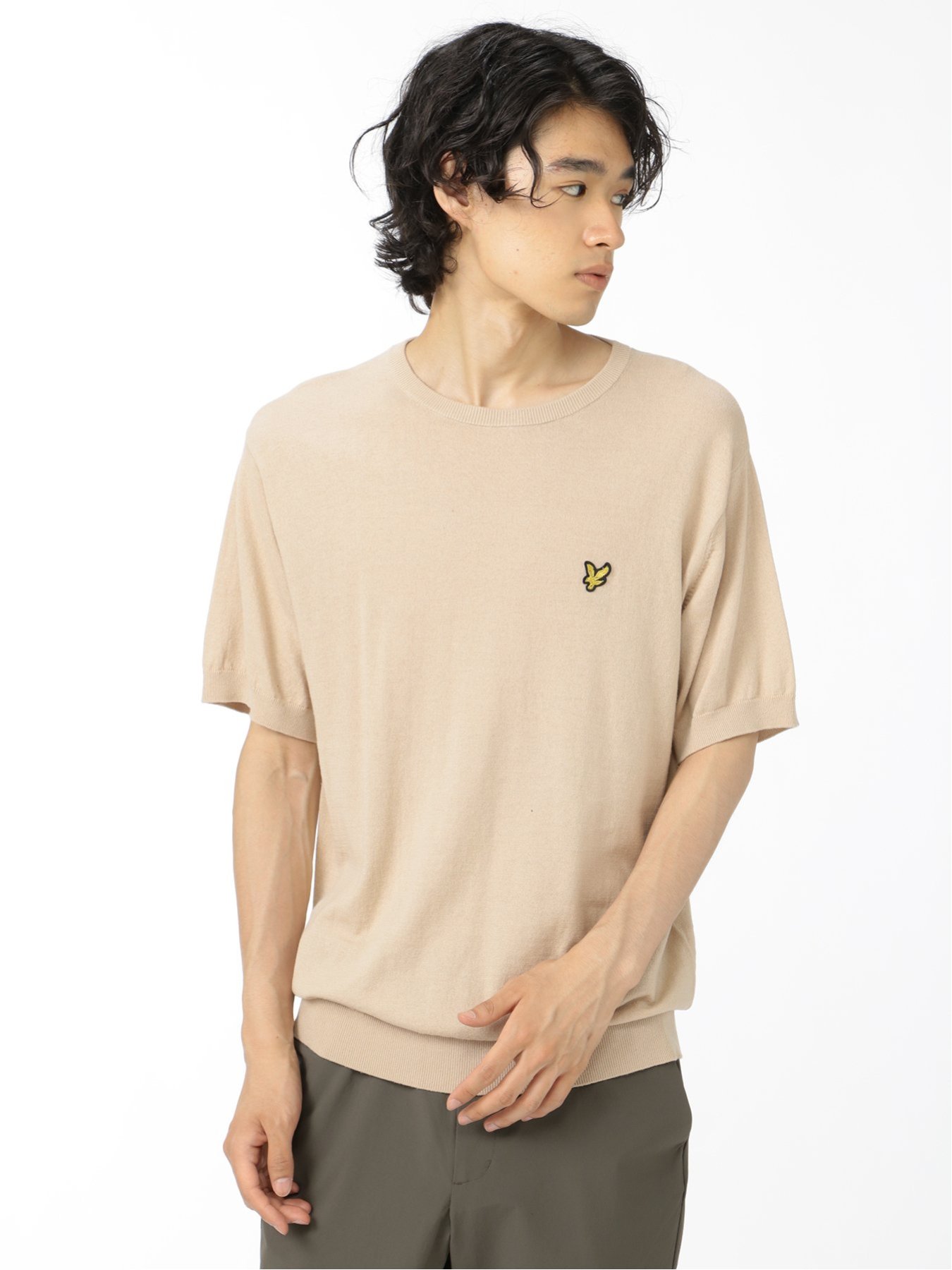 ライル&スコット/LYLE&SCOTT 綿天竺ニット クルーネック半袖T