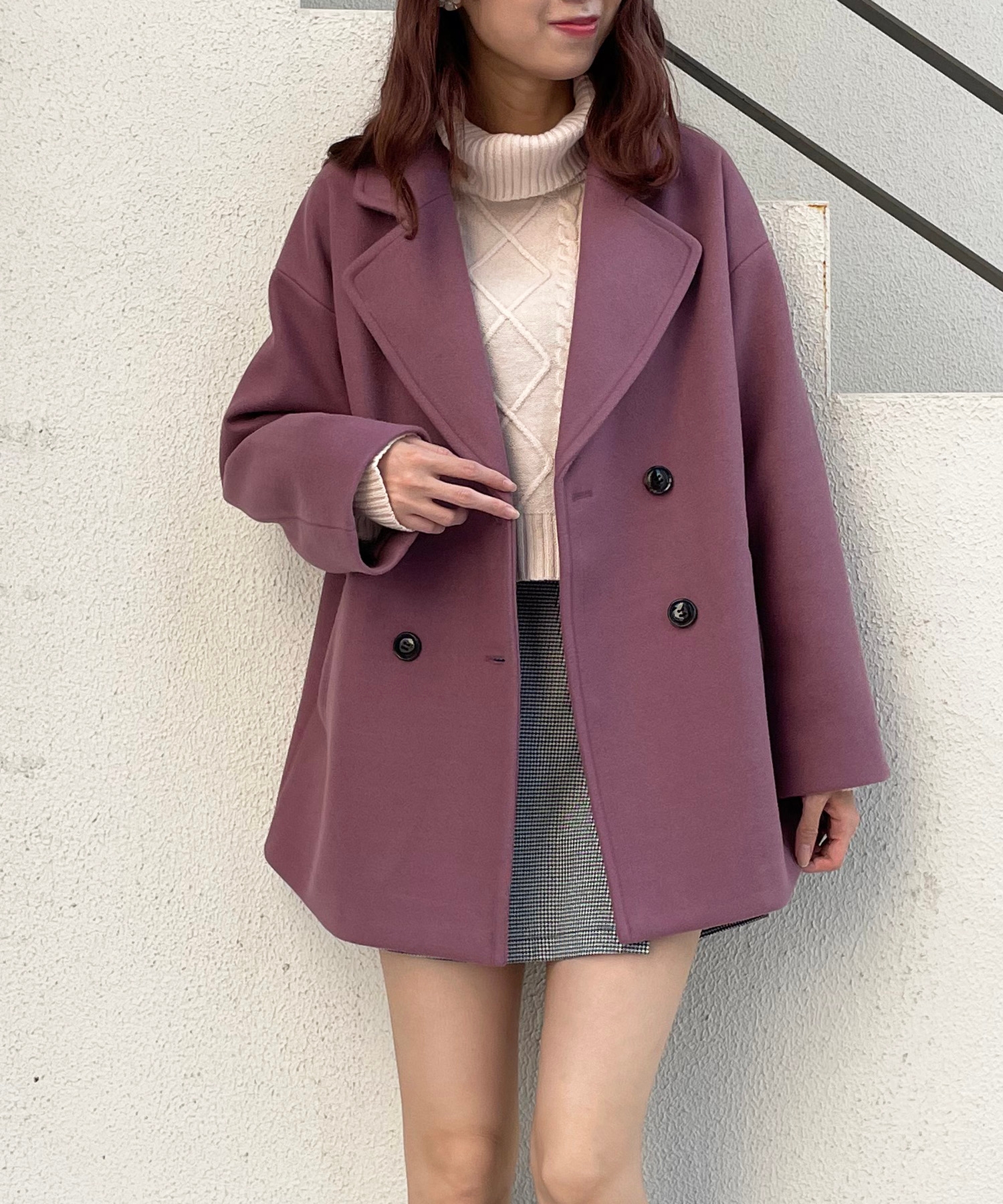 マジェスティックレゴン トレンチコート M ショート丈 ダブルボタン 可愛い 本日の目玉 ショート丈