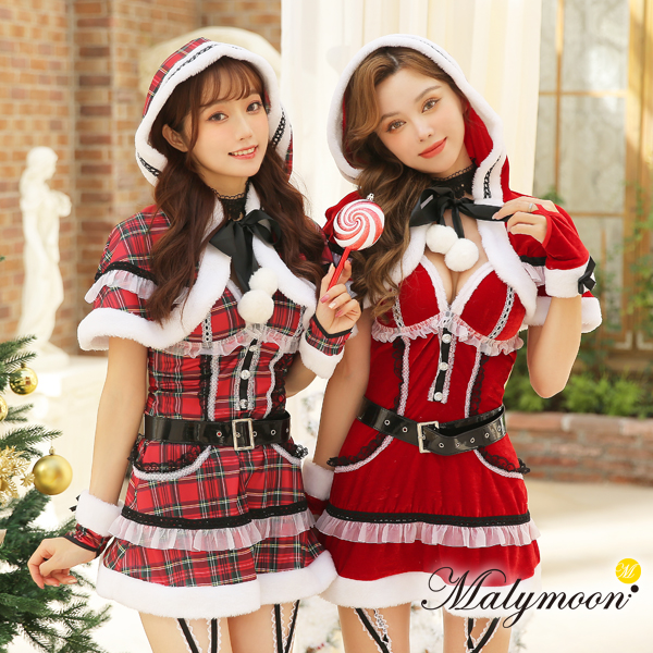マリームーンMalymoon タータンチェックサンタ ミックス マリームーンMalymoon タータンチェックサンタ ミックス