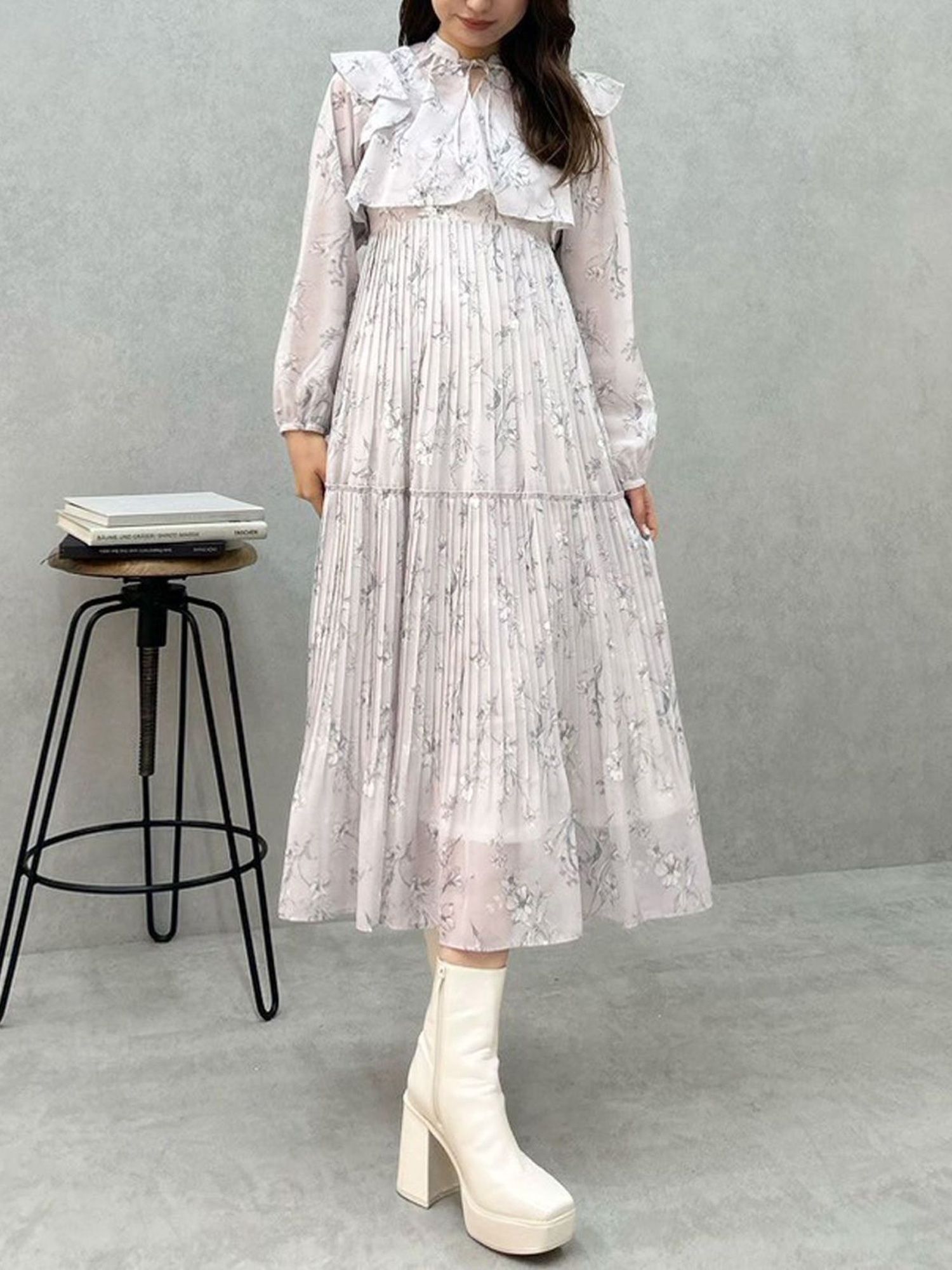 MERCURYDUO（マーキュリーデュオ）の「花柄プリーツティアードワンピース（ワンピース）」 - WEAR
