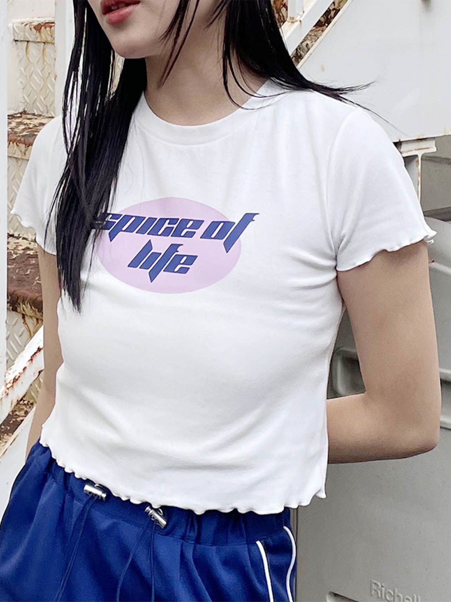 メロートリムTシャツ[品番：MKSW0057124]｜MURUA（ムルーア）のレディースファッション通販｜SHOPLIST（ショップリスト）