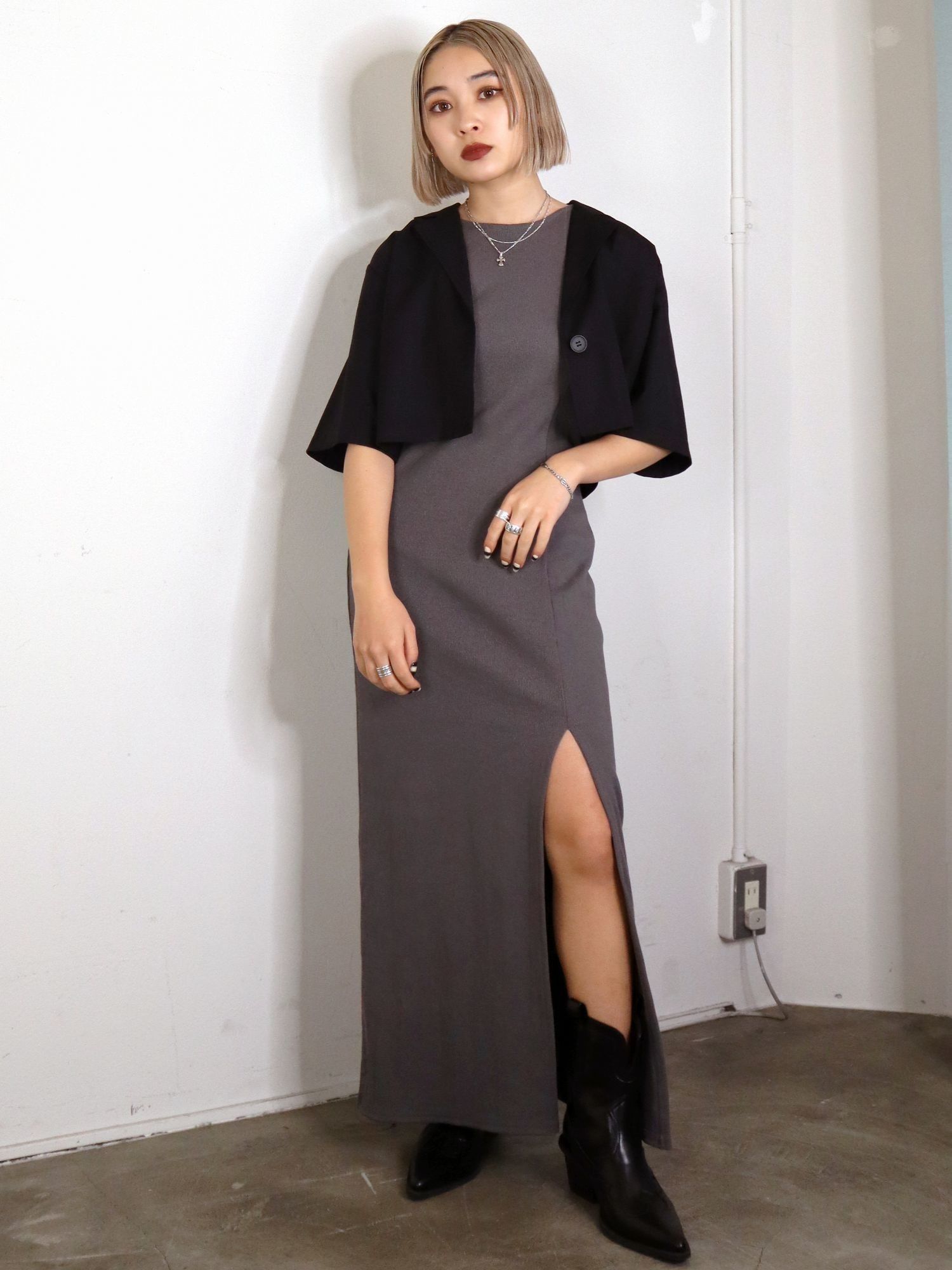 イオソノマオモデレート リブ編み ロング タイト 振り落とせ 