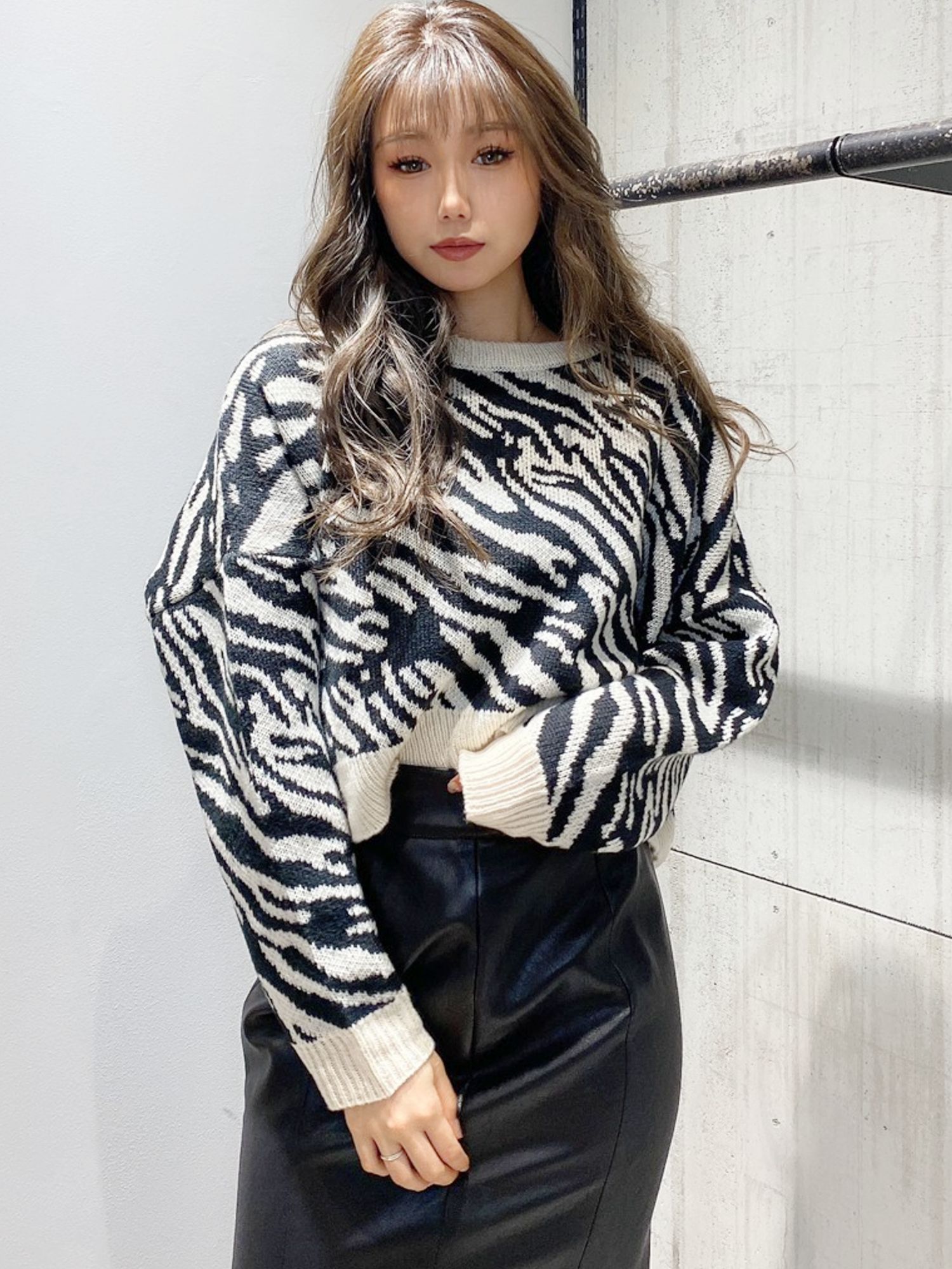 ZEBRA PATTERN ニット  TOPS[品番：MKSW0039128]｜GYDA（ジェイダ）のレディースファッション通販｜SHOPLIST（ショップリスト）