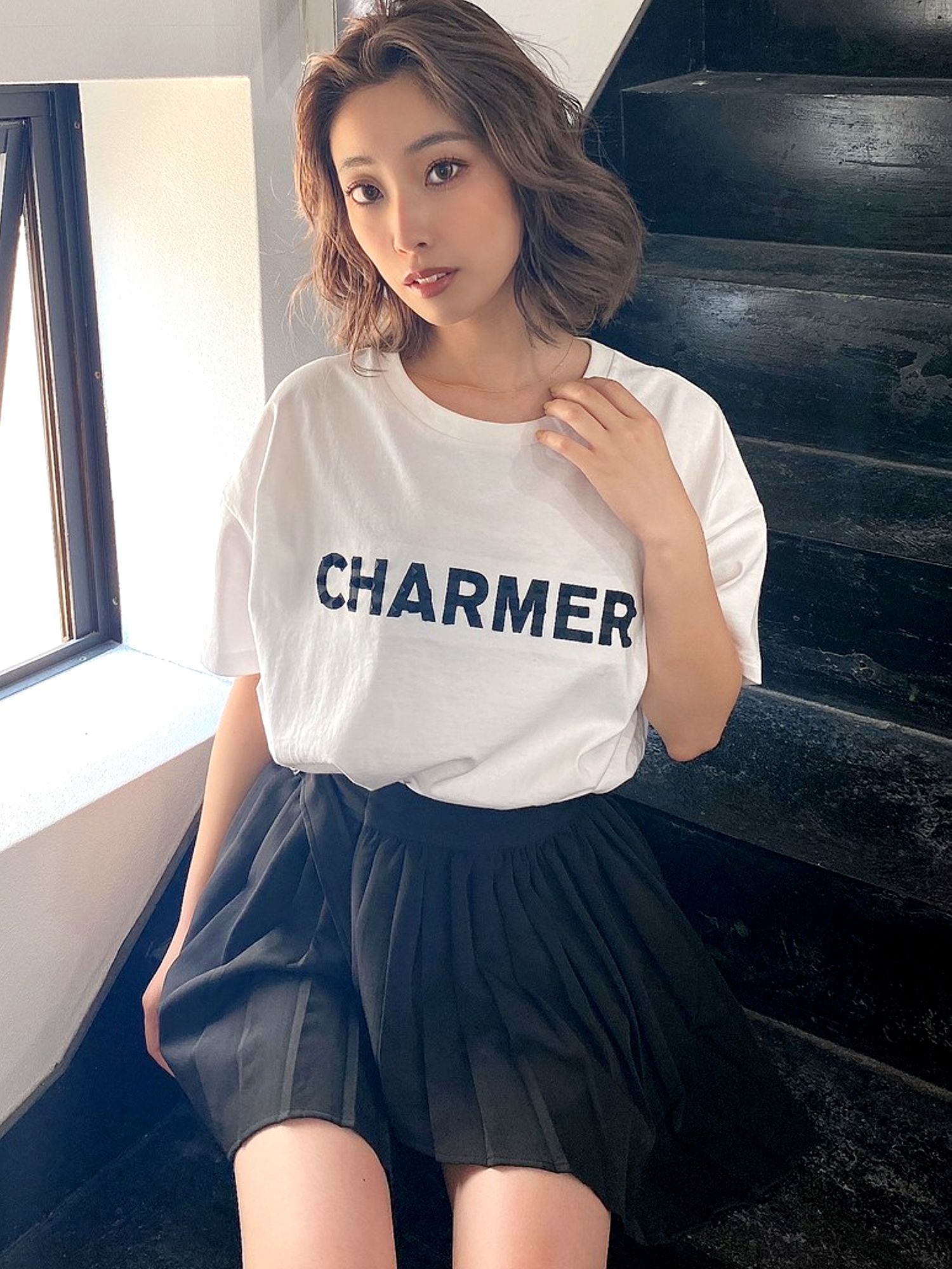 CHARMERスタッズBIG Tシャツ[品番：MKSW0045223]｜GYDA（ジェイダ）の