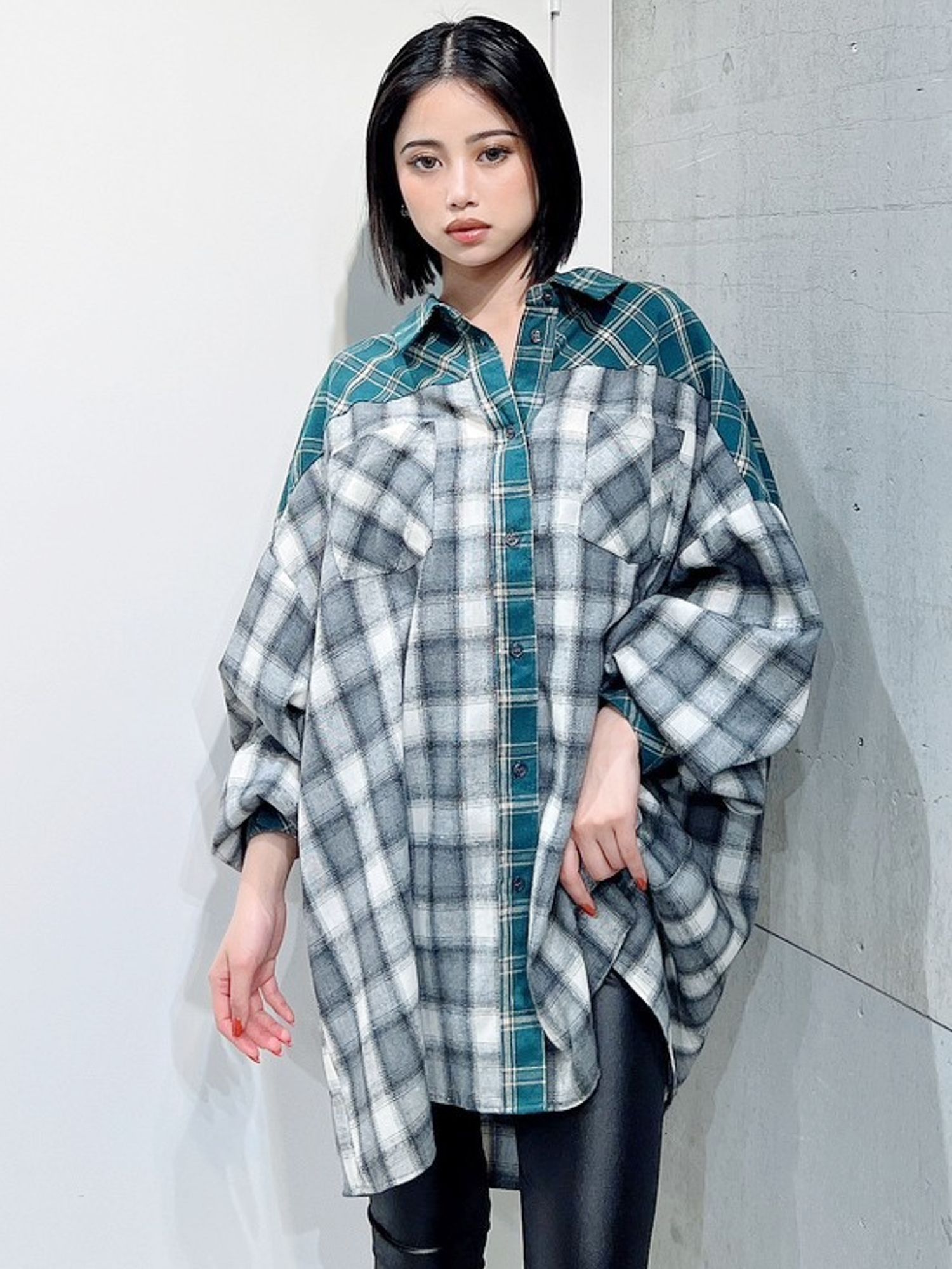 CHECK MIX BIG SHIRT[品番：MKSW0051782]｜GYDA（ジェイダ）の