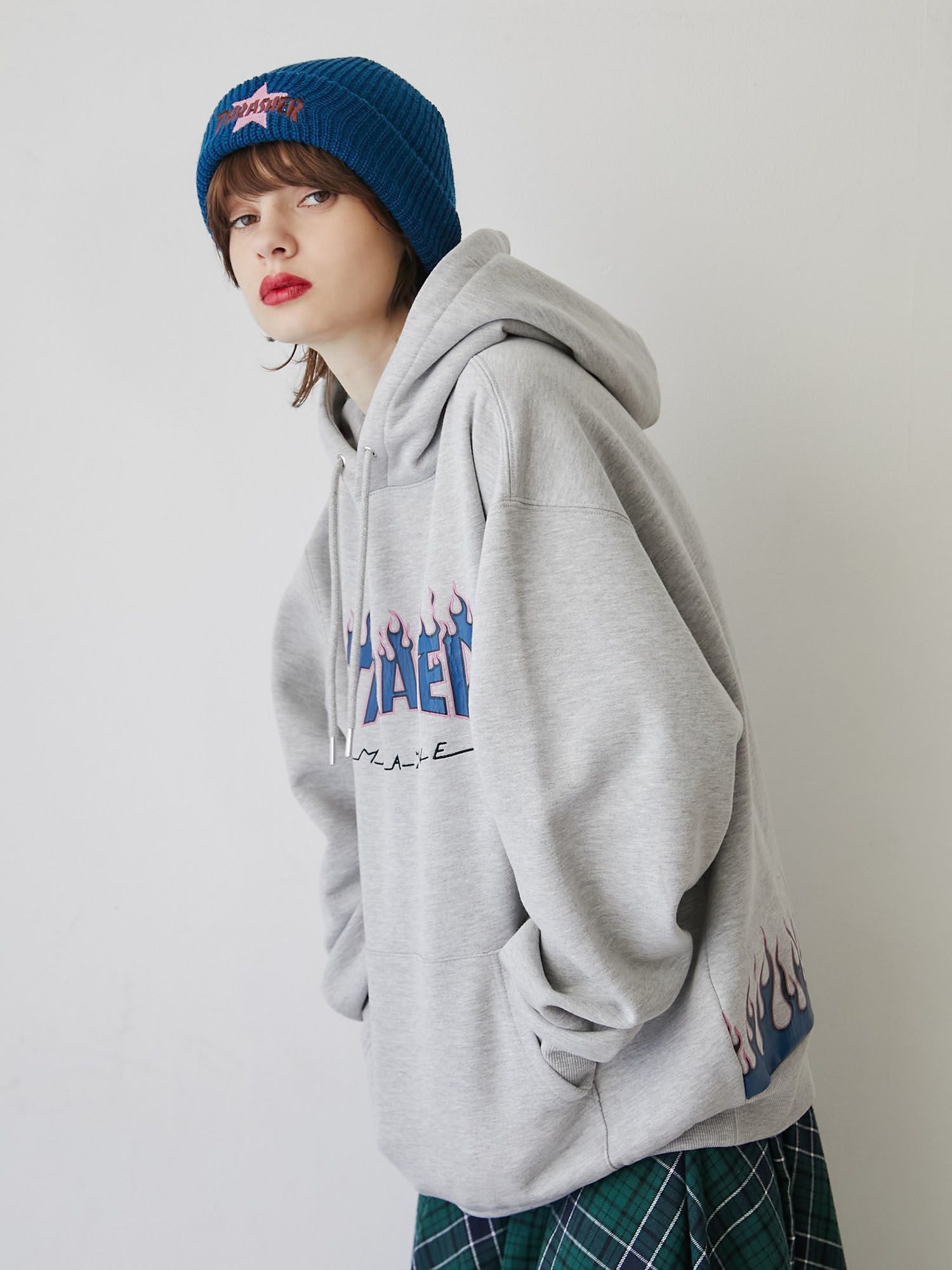 【パープル】【別注】THRASHER フーディ[品番：MKSW0054655