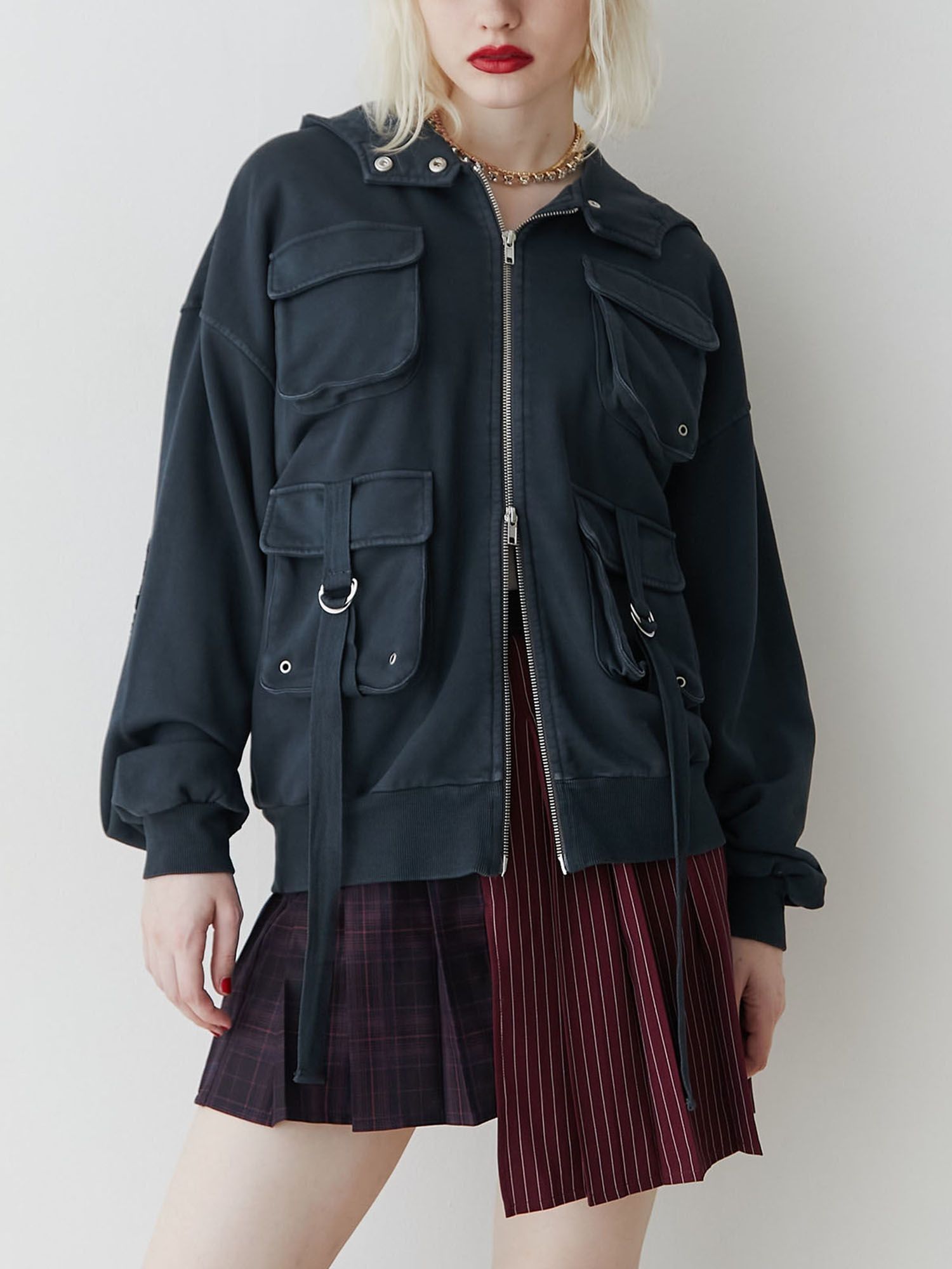 ポケットデザインZIPフーディー[品番：MKSW0059891]｜jouetie（ジュエティ ）のレディースファッション通販｜SHOPLIST（ショップリスト）